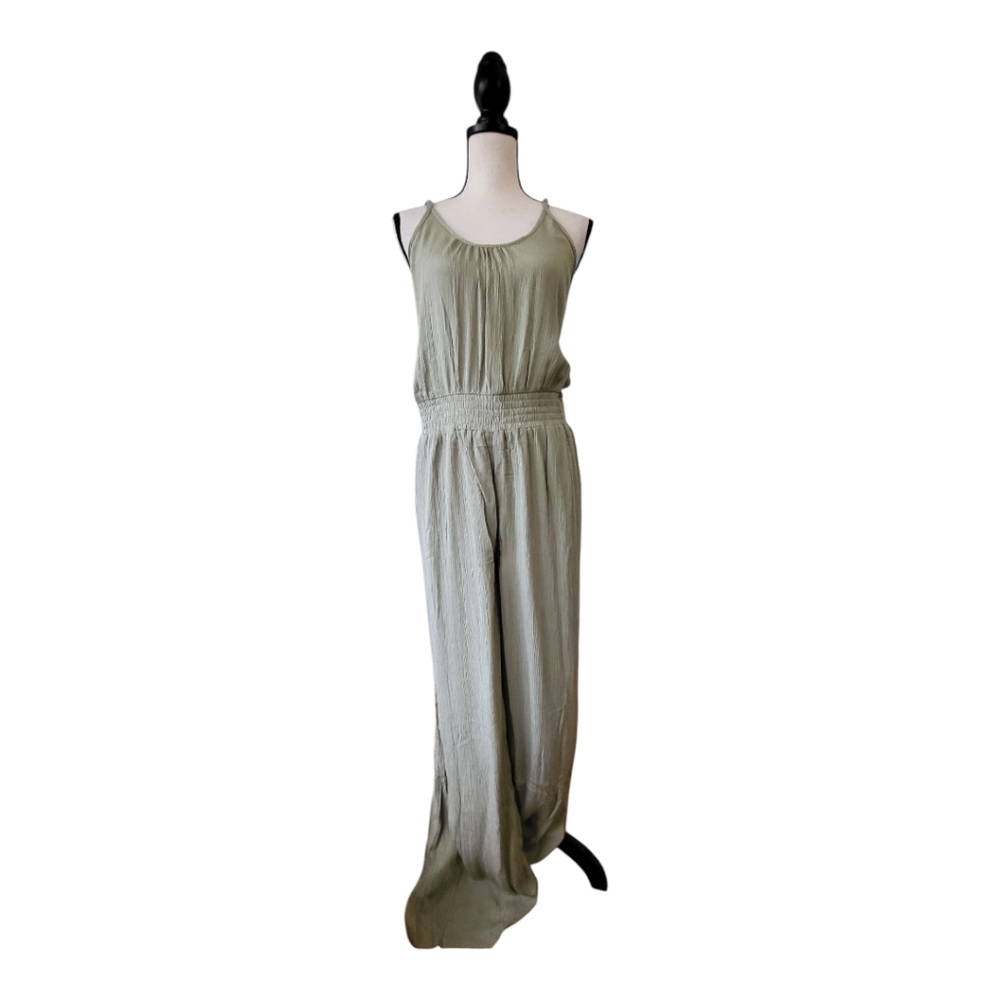 Prana Fernie Wide‎ Leg Jumpsuit Sweet Agave Womens Size L New